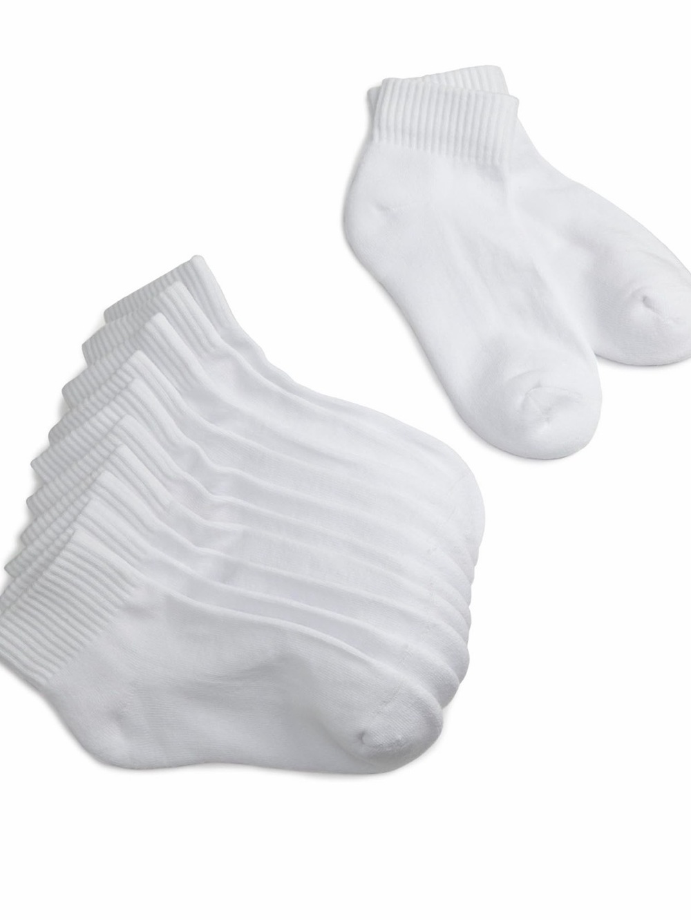 Jefferies Girls Sport Quarter Half Cushion Socks Bundle Big Girls M and L